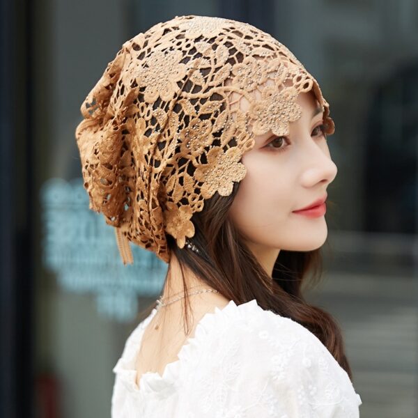 Hat Female Ethnic Style Flower Hat Hollow Single Layer Pullover