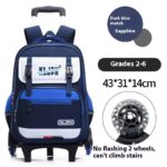 Children's Trolley Lightweight Shoulder Pad Wear-resistant Large Capacity Spine Protection Backpack Waterproof