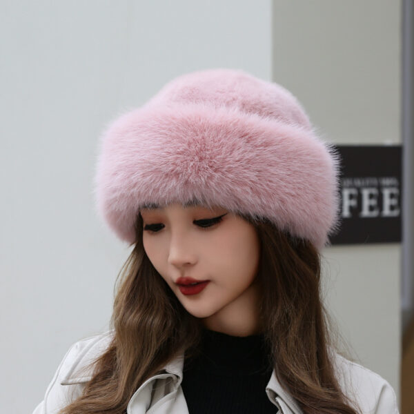 Thick Warm Artificial Fur Fashion Simple Fisherman Hat