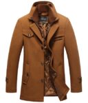 Autumn and winter business casual men's windbreaker men's long section plus cotton thick double collar wool coat coat male