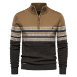 Men's Fashion Stand-up Collar All-match Half Zipper Sweater