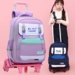 Children's Trolley Lightweight Shoulder Pad Wear-resistant Large Capacity Spine Protection Backpack Waterproof