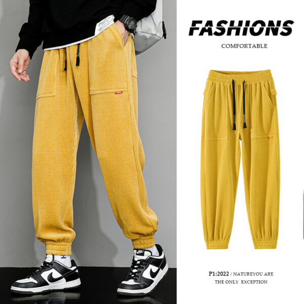 Men's Weighted Loose Wide Leg Corduroy Lounge Pants