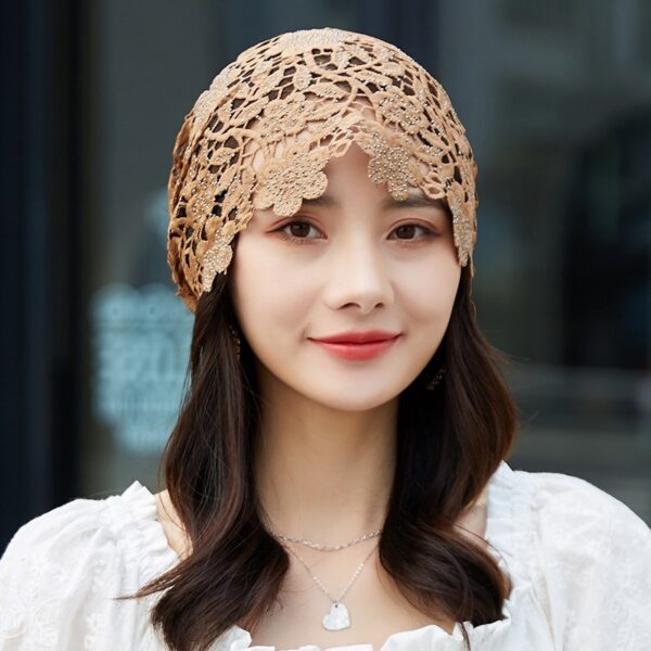 Hat Female Ethnic Style Flower Hat Hollow Single Layer Pullover