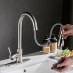 Pull-out Hot And Cold Household Kitchen And Dishwashing Brushed Copper Sink Faucet