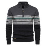 Men's Fashion Stand-up Collar All-match Half Zipper Sweater