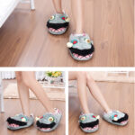 Halloween Cartoon Zombie-monster House Shoes Winter Funny Thick Non-slip Warm Cotton Slippers Home