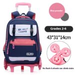 Children's Trolley Lightweight Shoulder Pad Wear-resistant Large Capacity Spine Protection Backpack Waterproof